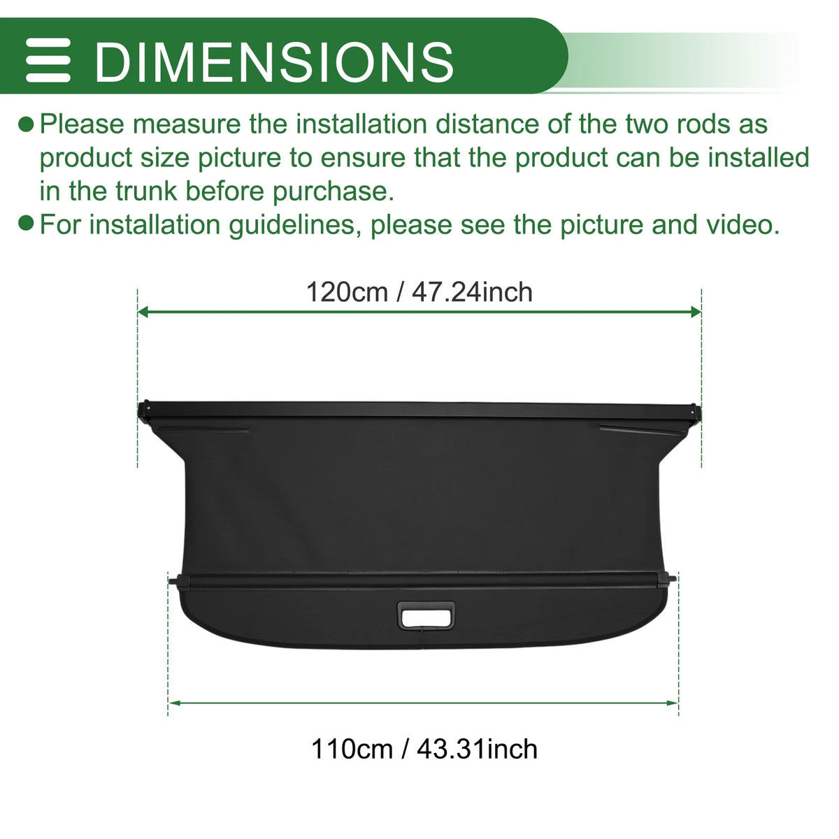 Cargo Cover for Toyota bZ4X 2023-2025 Retractable Black Canvas