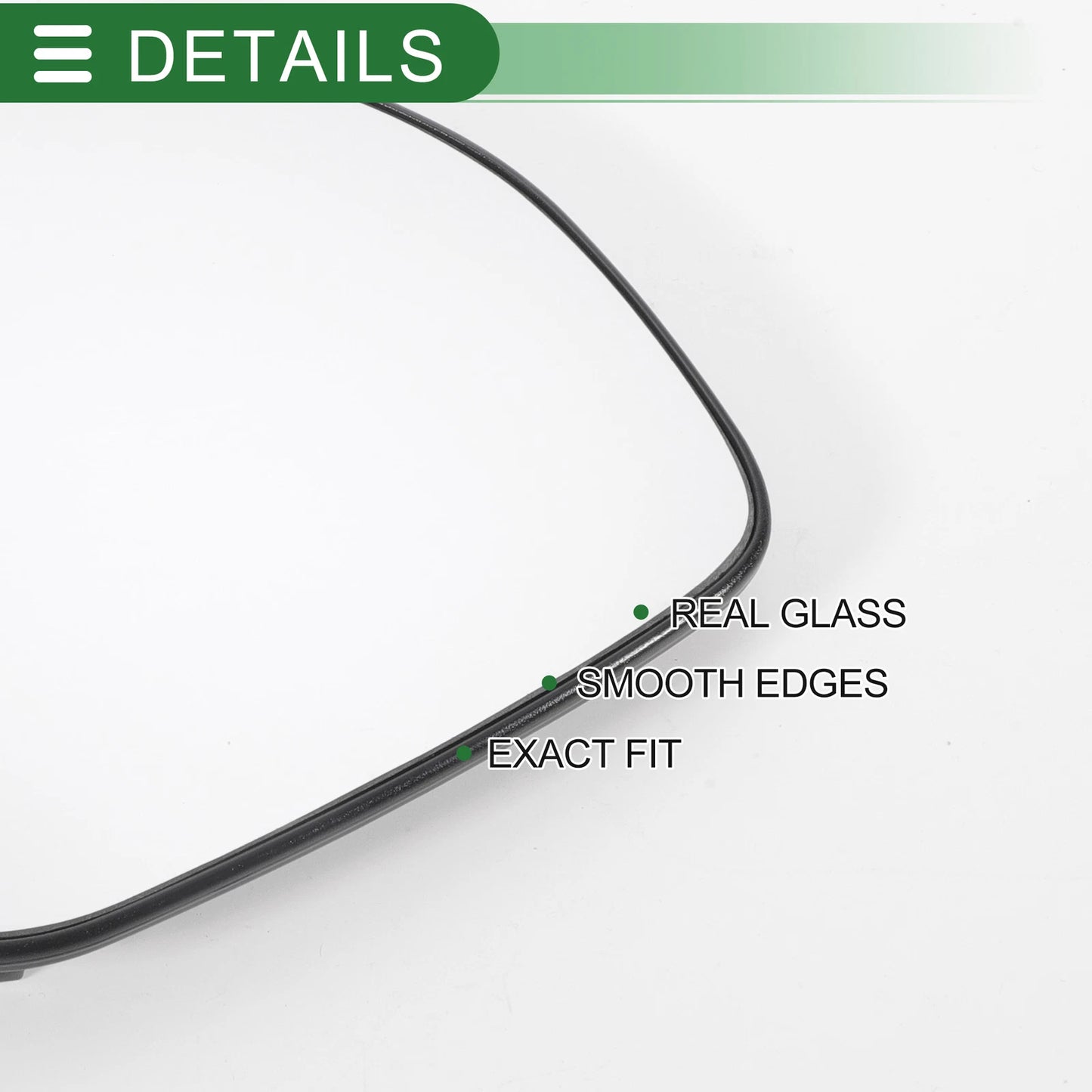 Left Side White Mirror Glass w/ Back Convex Heated for Ford Puma (2019-2023)