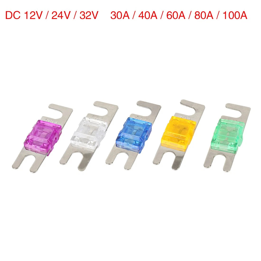 30-100 Amp Mini ANL Fuses Kit for Car Vehicle Automotive