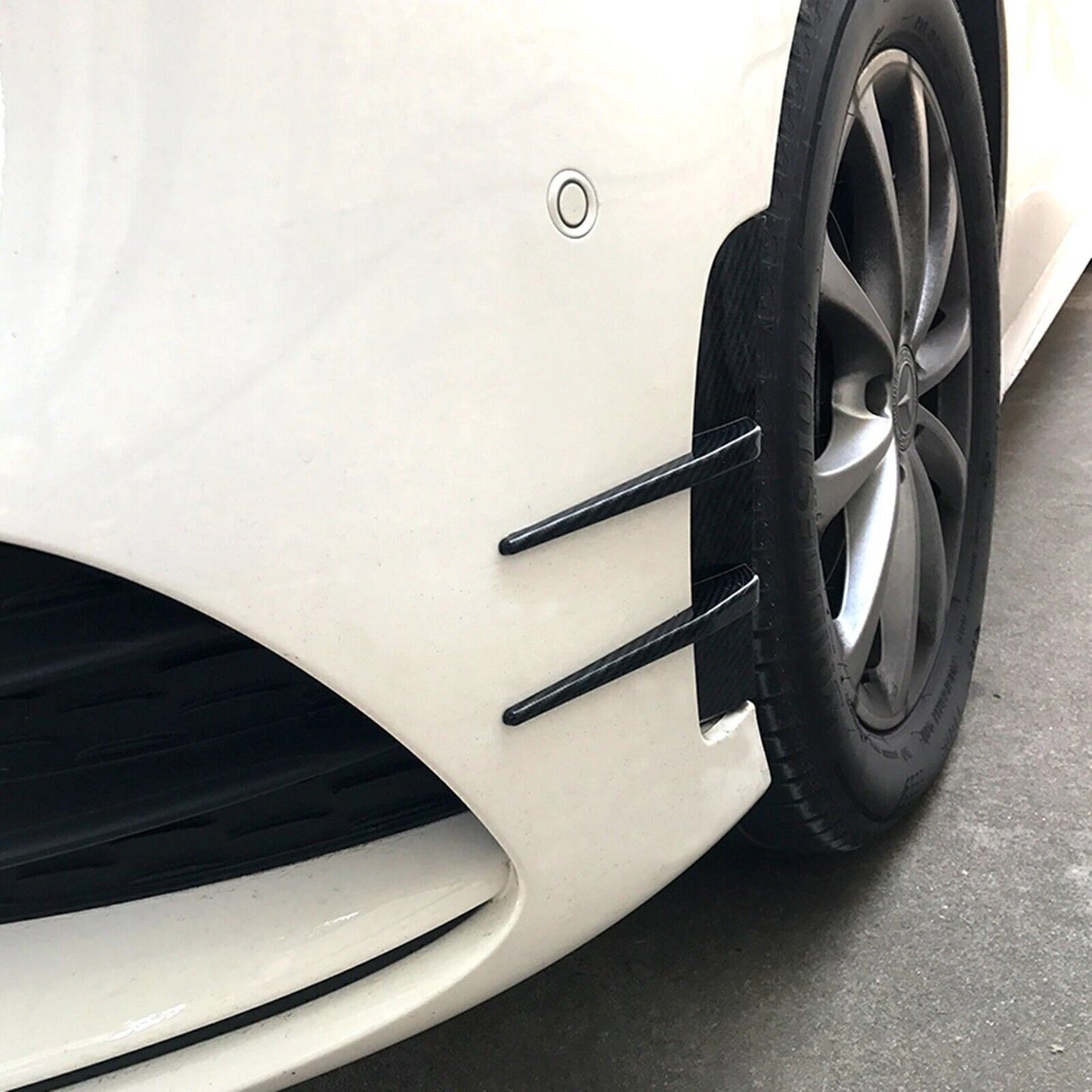 Carbon Look Front Bumper Side Air Vent Trim for Mercedes Benz A Class (19-22)