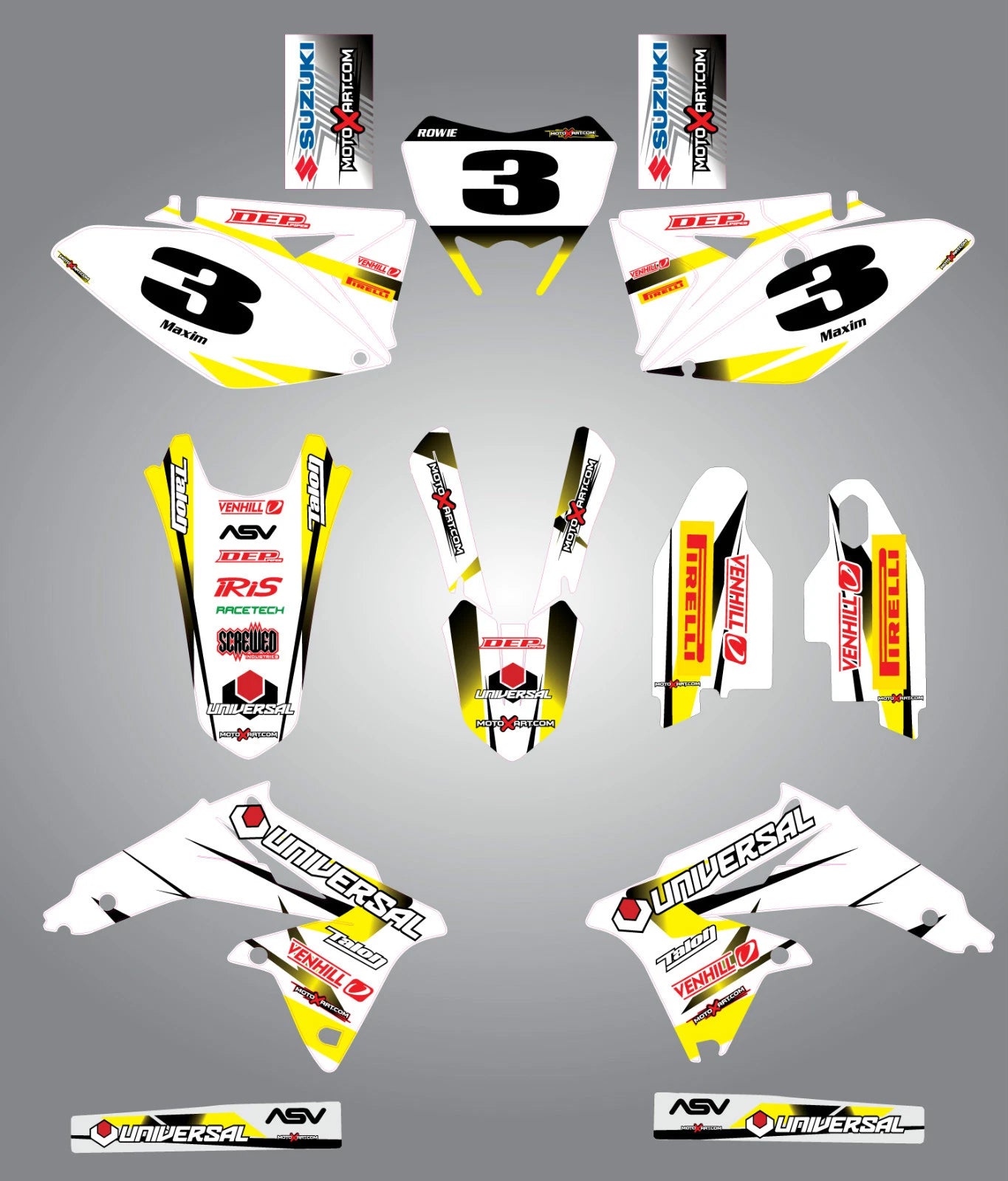 Full Custom Sticker Kit for Suzuki RMX 450 (2010-2015)