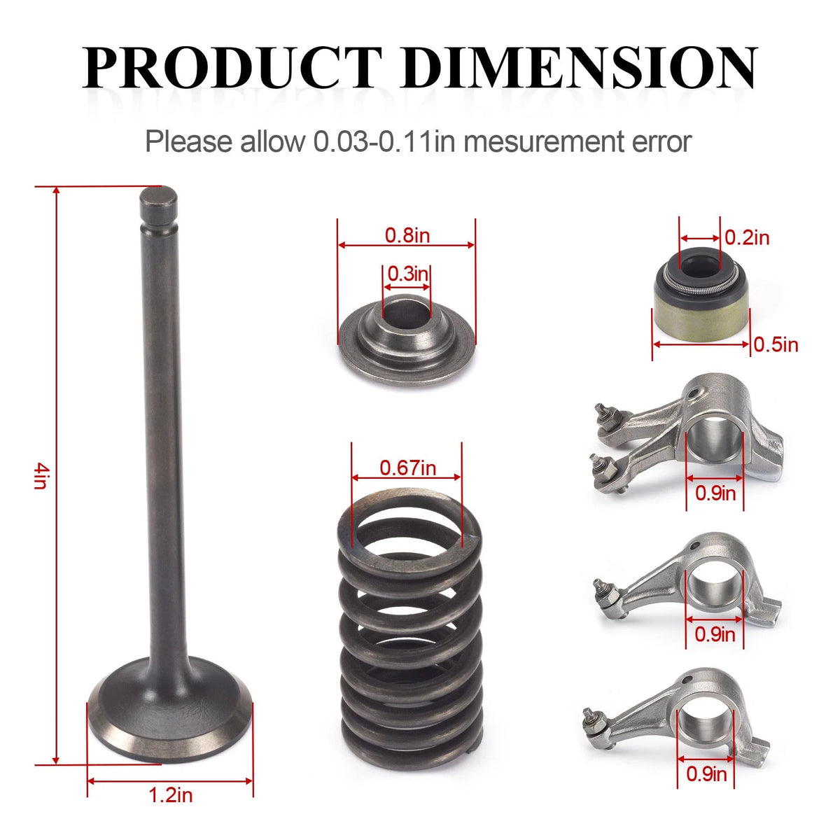 Rocker Arm w/ Cylinder Head Valve Gasket Kit for Polaris Ranger (2000–2010)
