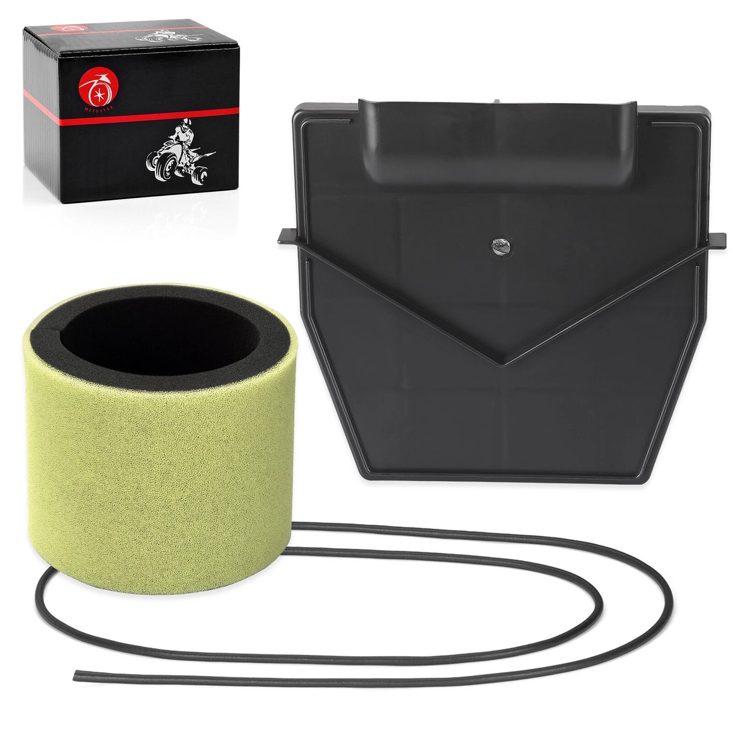 Air Filter & Box Lid Cover w/Seal for Kawasaki Bayou 220