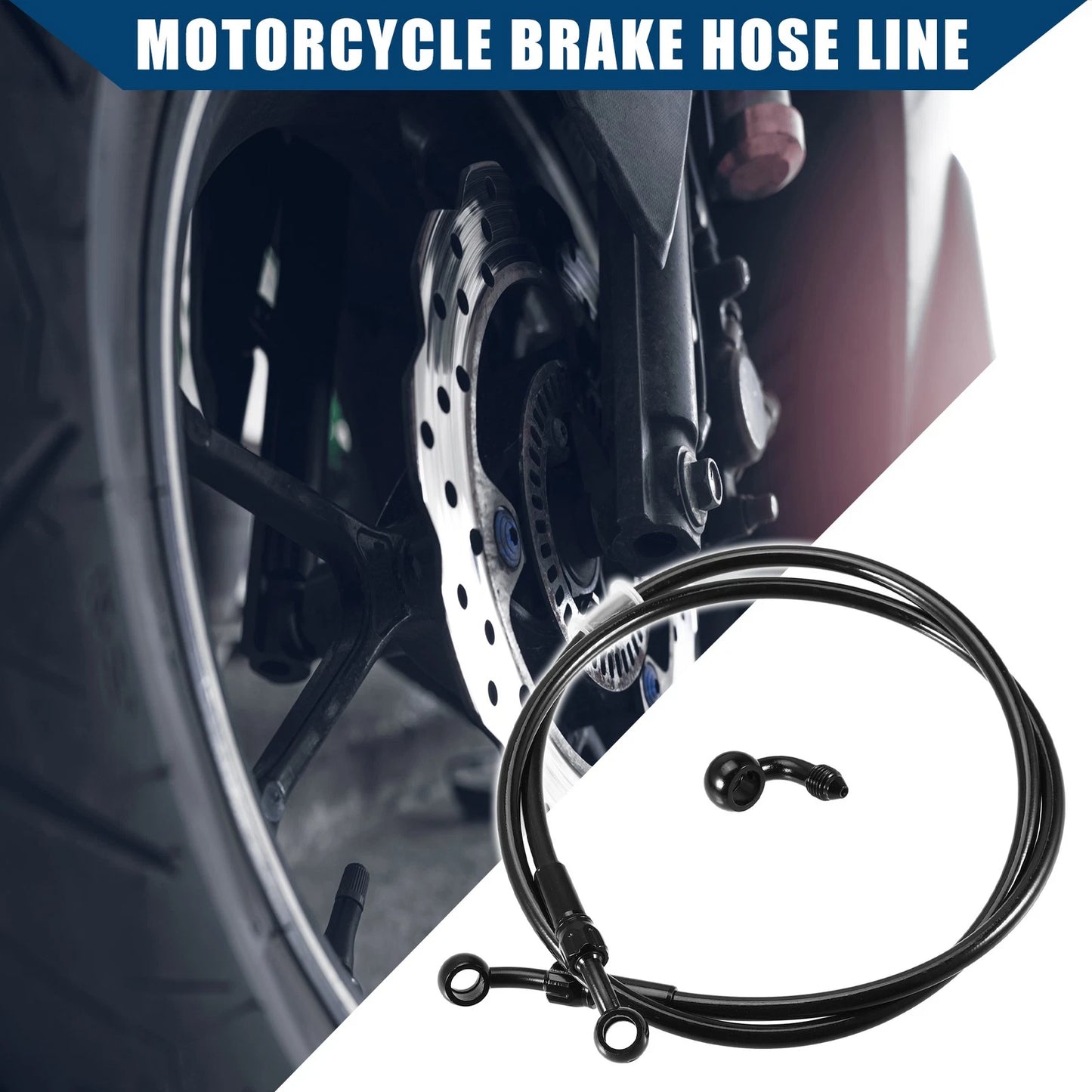 1set 110cm Brake Line Oil Hose Fitting with Banjo for Motorcycle