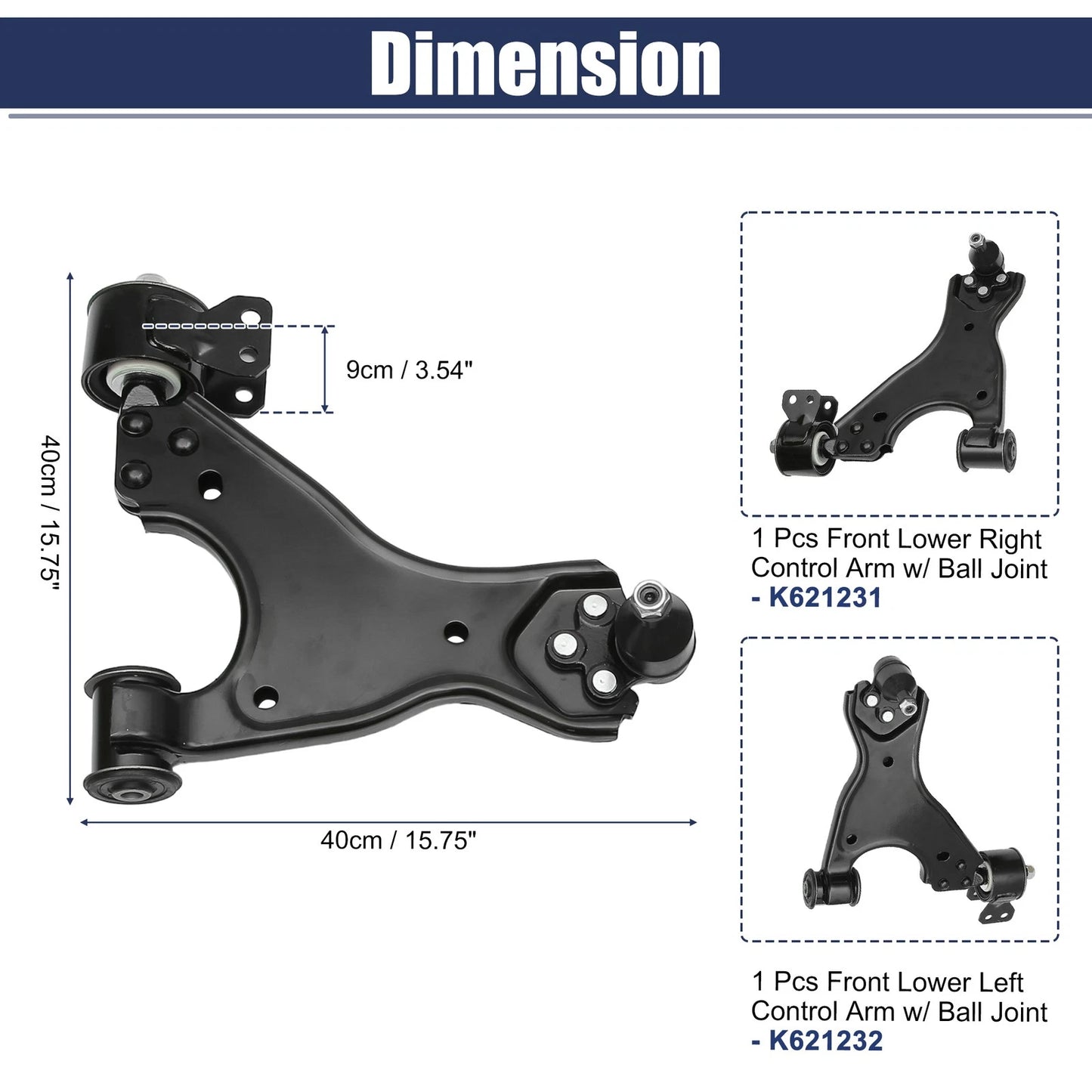 Front Lower Left Right Control Arm Ball Joint for Buick GMC