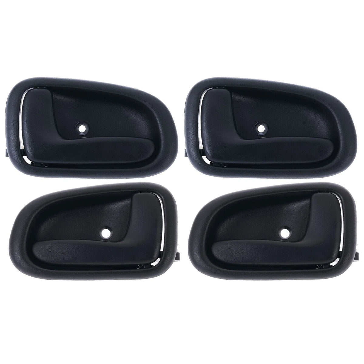 Door Handle Inner Set of 4 for Toyota Corolla (1994-1999) Black Front Rear