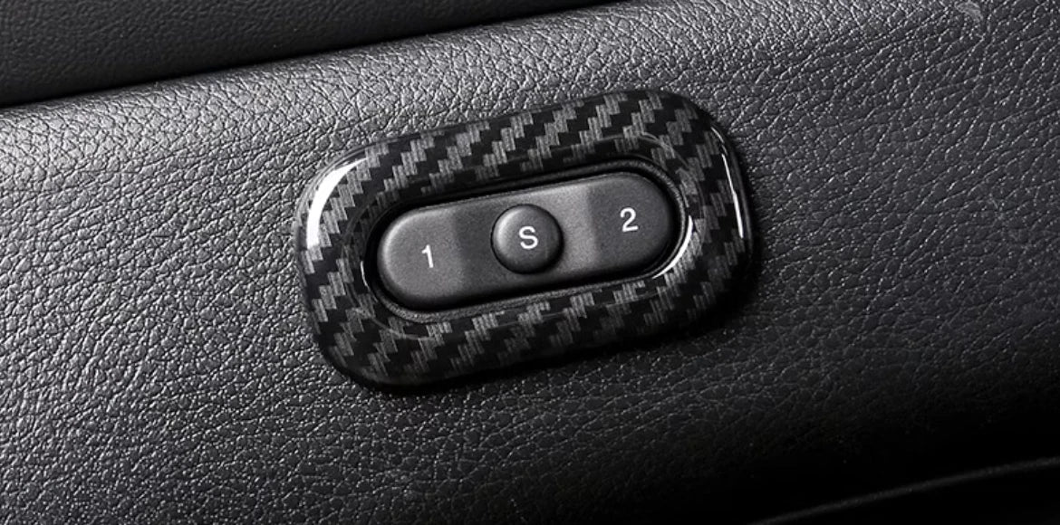 Seat Adjust Button Lid Cover Trim for Jeep Grand Cherokee 2014-2021 Carbon Fiber
