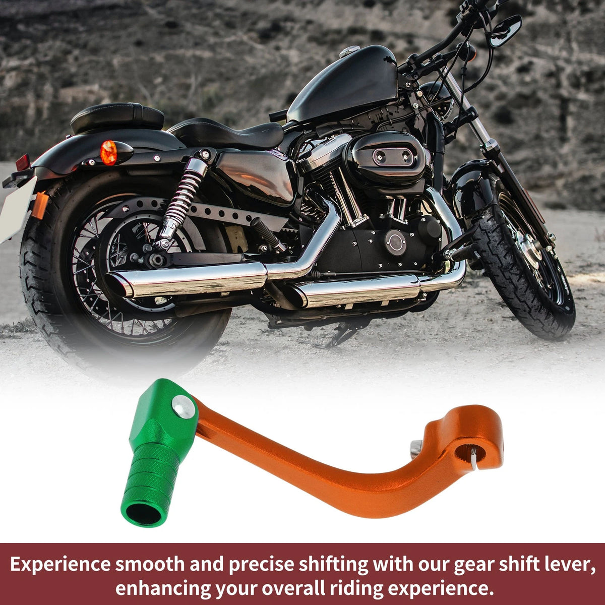 Folding Shifter Lever for Honda CRF110F (2013-2018) - Orange & Green