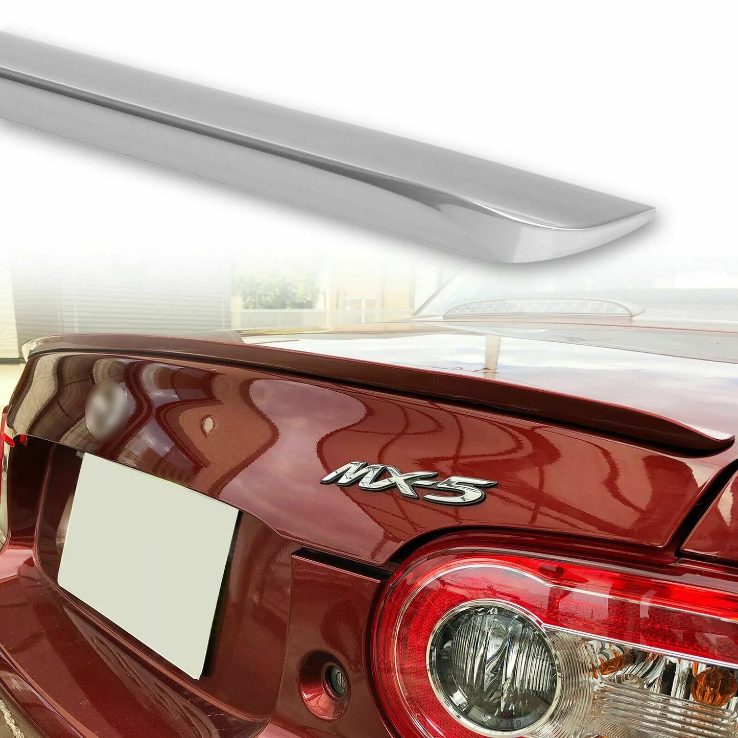 38P Liquid Silver Boot Lip Spoiler for Mazda MX5 Miata (2006-2015)