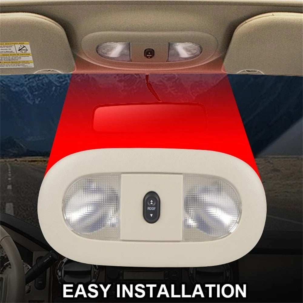 LED Front Overhead Console w/ Dome Map Lamp & Sunroof Switch for Ford Super Duty