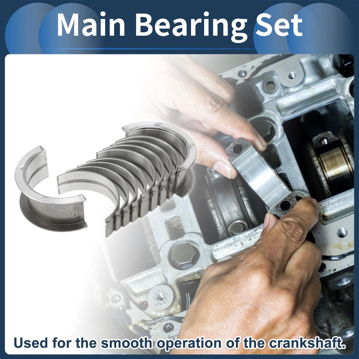 Main Bearing Set for Nissan Caravan (1967-1987) - 10 Pcs Metal