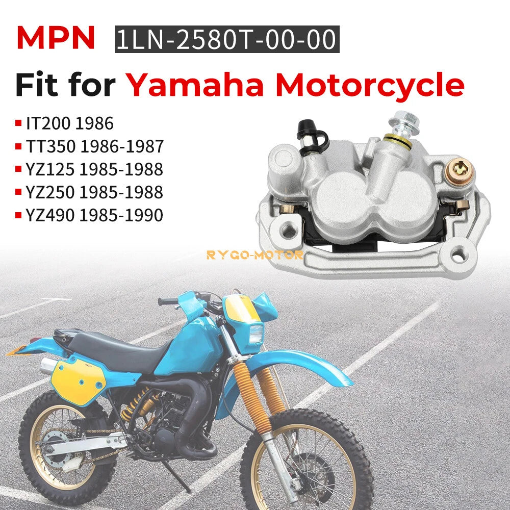 Front Brake Caliper with Pads for Yamaha YZ125 YZ250 YZ490 (1985–1990)