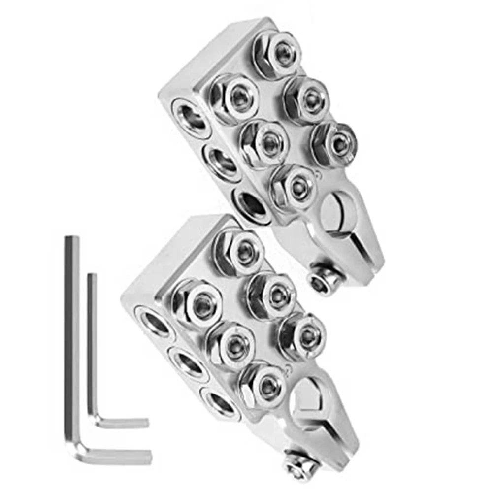 12-Way Car Battery Terminal Connectors Positive Negative Set for Automotive