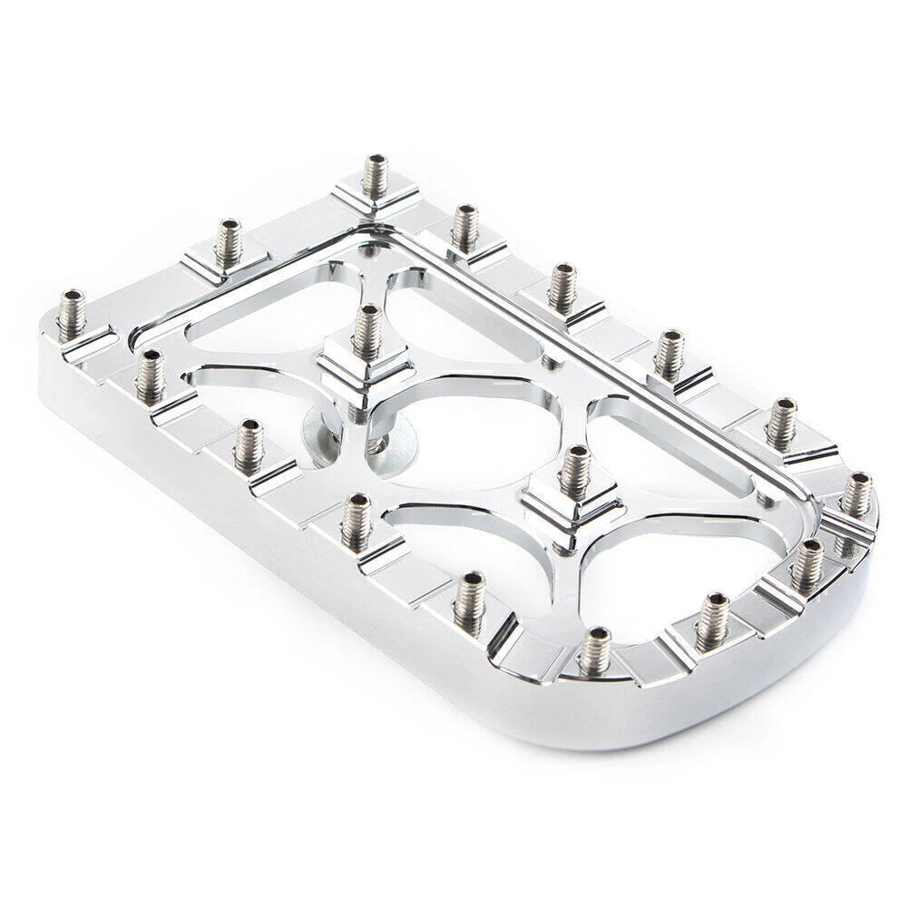 CNC Chrome MX Style Large Brake Pedal Pad Cover for Harley Electra Glide, Softail