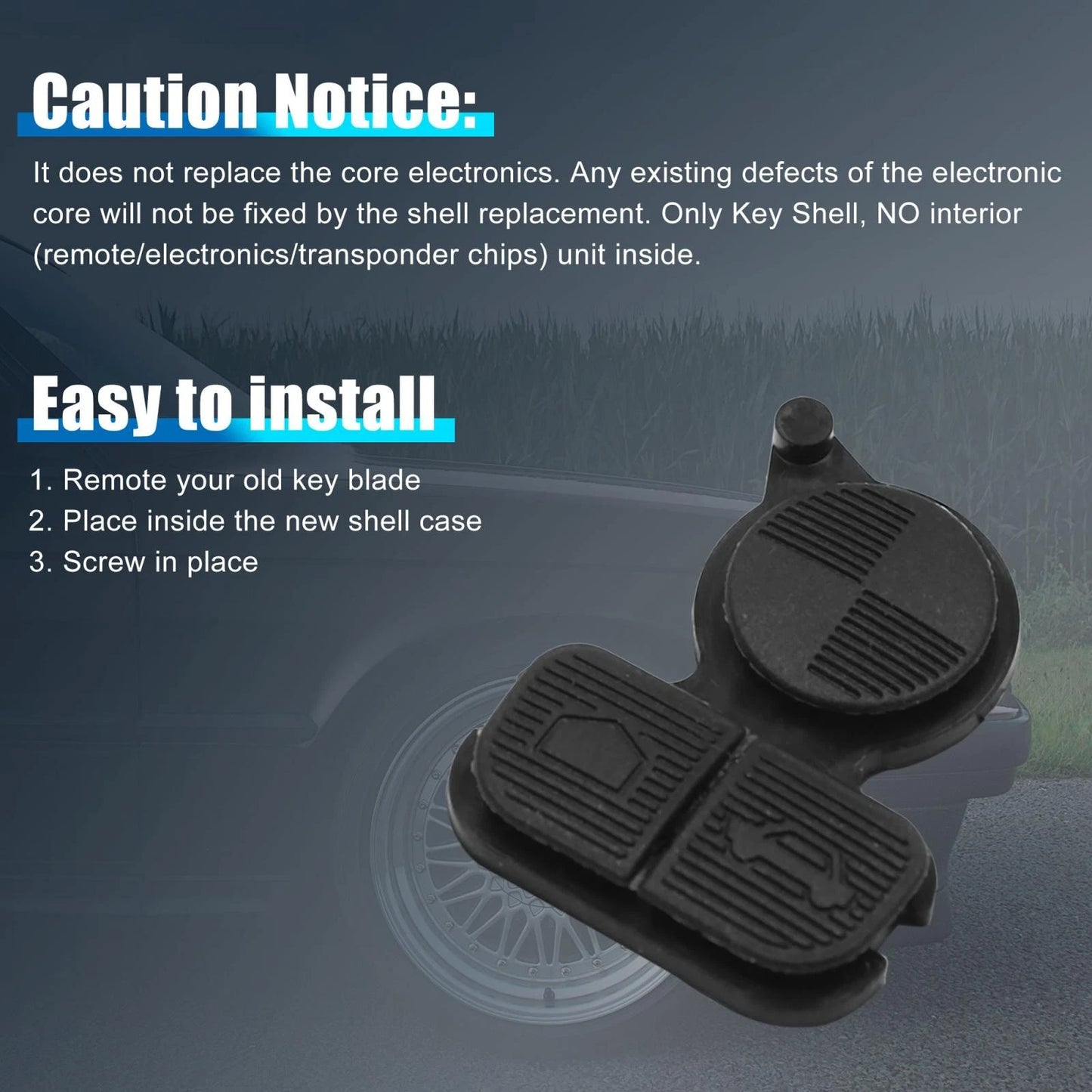 Car Key Fob Shell Case for BMW Series 3 5 7 E36 E38 E39 Z3 Z4 Z8 X3 (1998-2006)