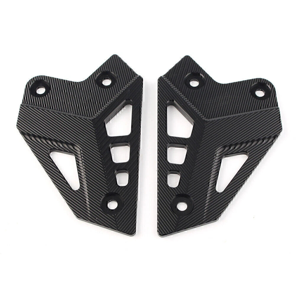 CNC Black Rear Foot Peg Heel Guard Covers for Kawasaki Z900 (2017-2019)