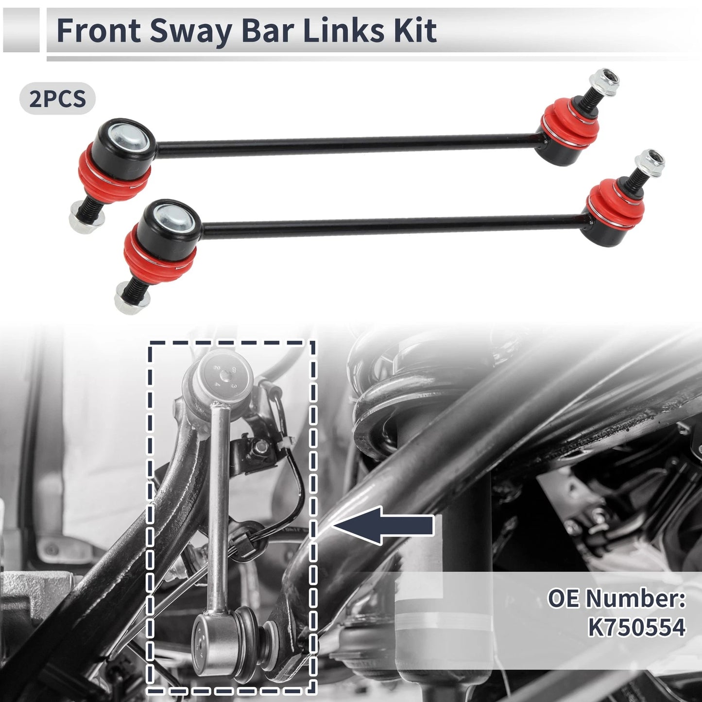 Front Stabilizer Bar Links for Ford C-Max (2013-2014) - 2 Pcs
