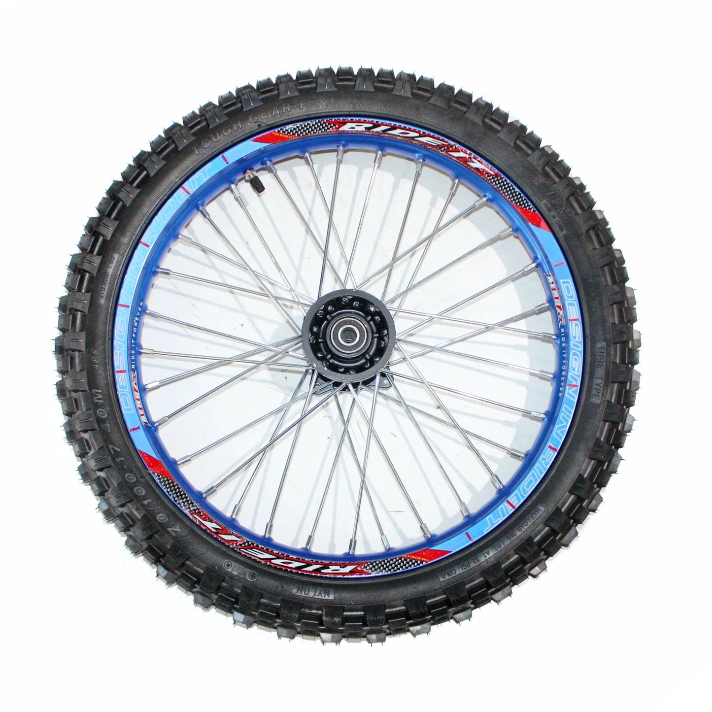 12mm Axle Front Wheel Rim with 17" Knobby Tyre for PIT PRO Dirt Bike