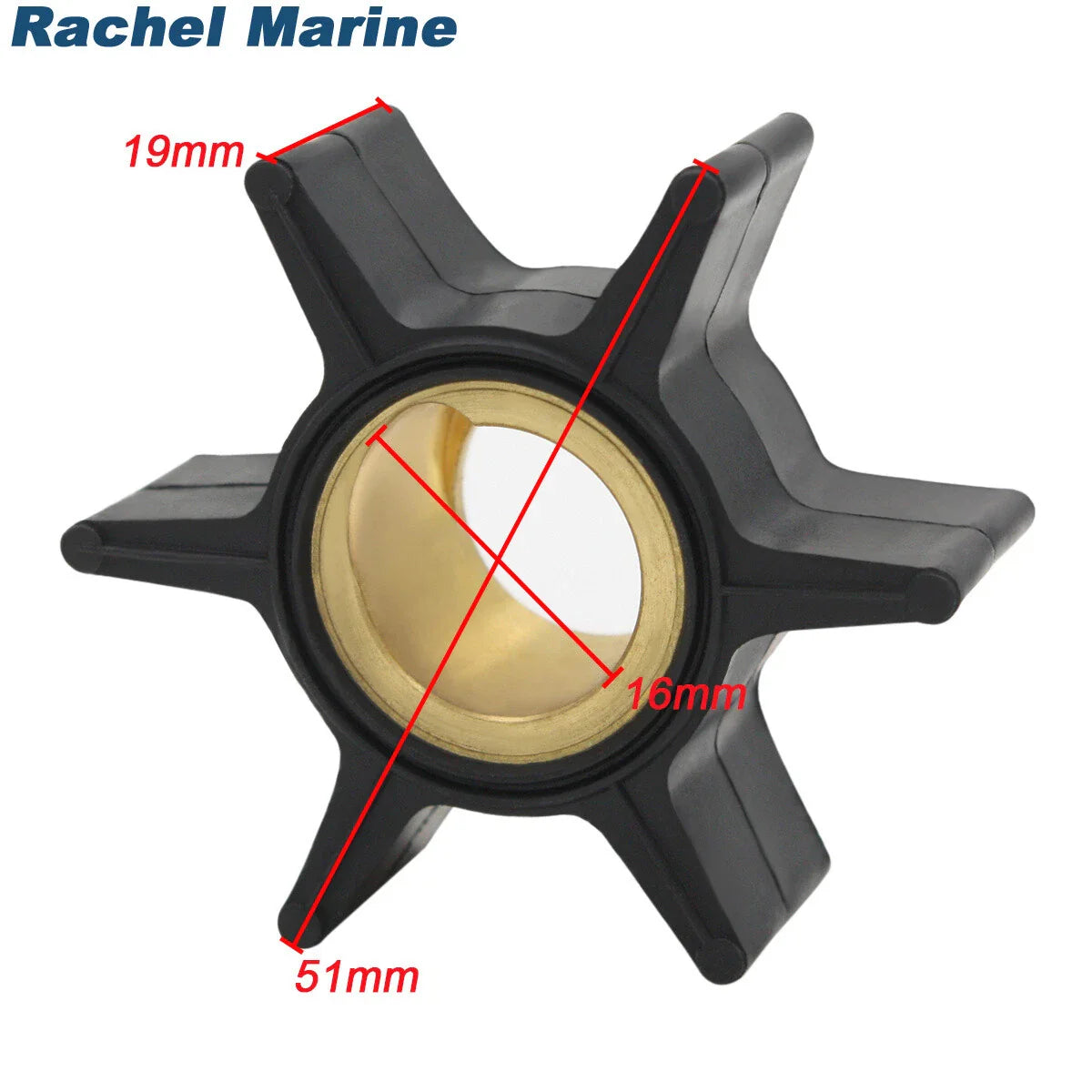 Water Pump Impeller for Johnson/Evinrude OMC 2-Stroke 20-35HP Boat