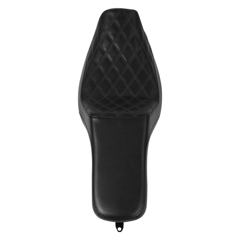 Black Driver Passenger Seat for Harley Dyna Fat Street Bob Wide Glide (06-17)