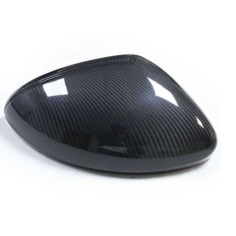 100%Carbon Stick-on Side Mirror Cover Caps for Porsche 718 Boxster Cayman Spyder