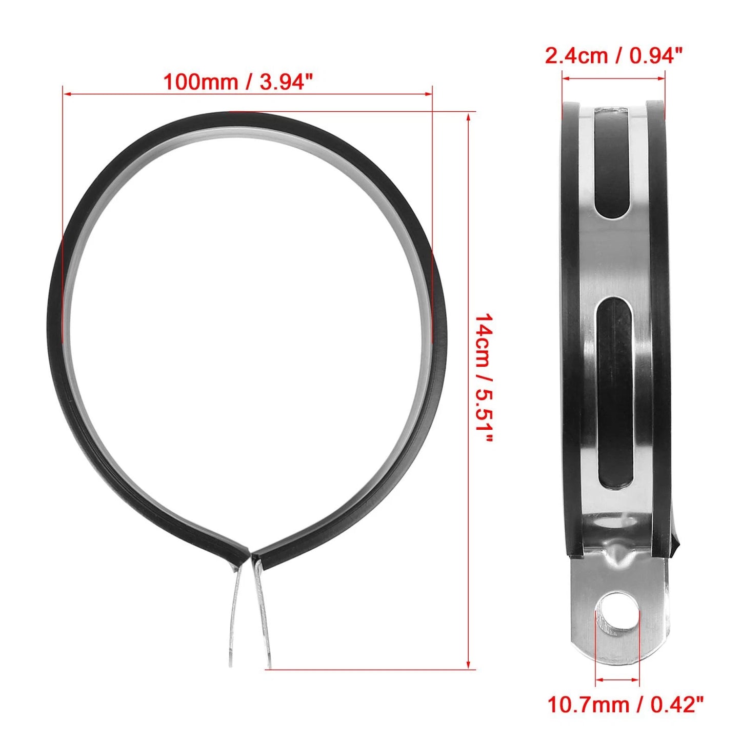 3.94inch Exhaust Band Joint Clamp Sleeve Stainless Steel for Motorcycle