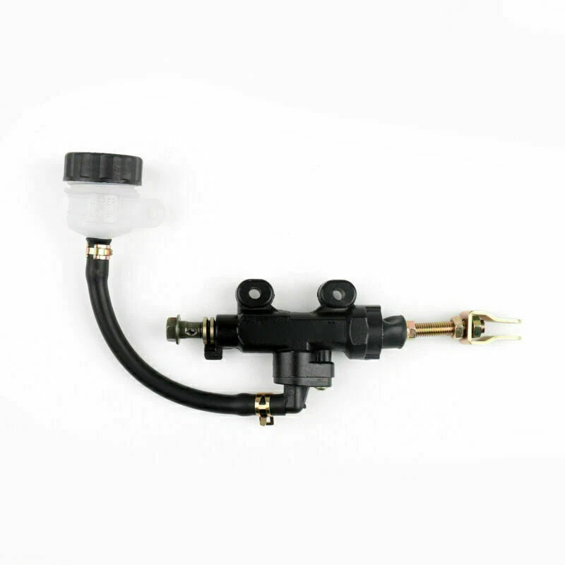Rear Master Cylinder for Motorcycle - Hydraulic Brake Pump Fluid Reservoir (N/A)