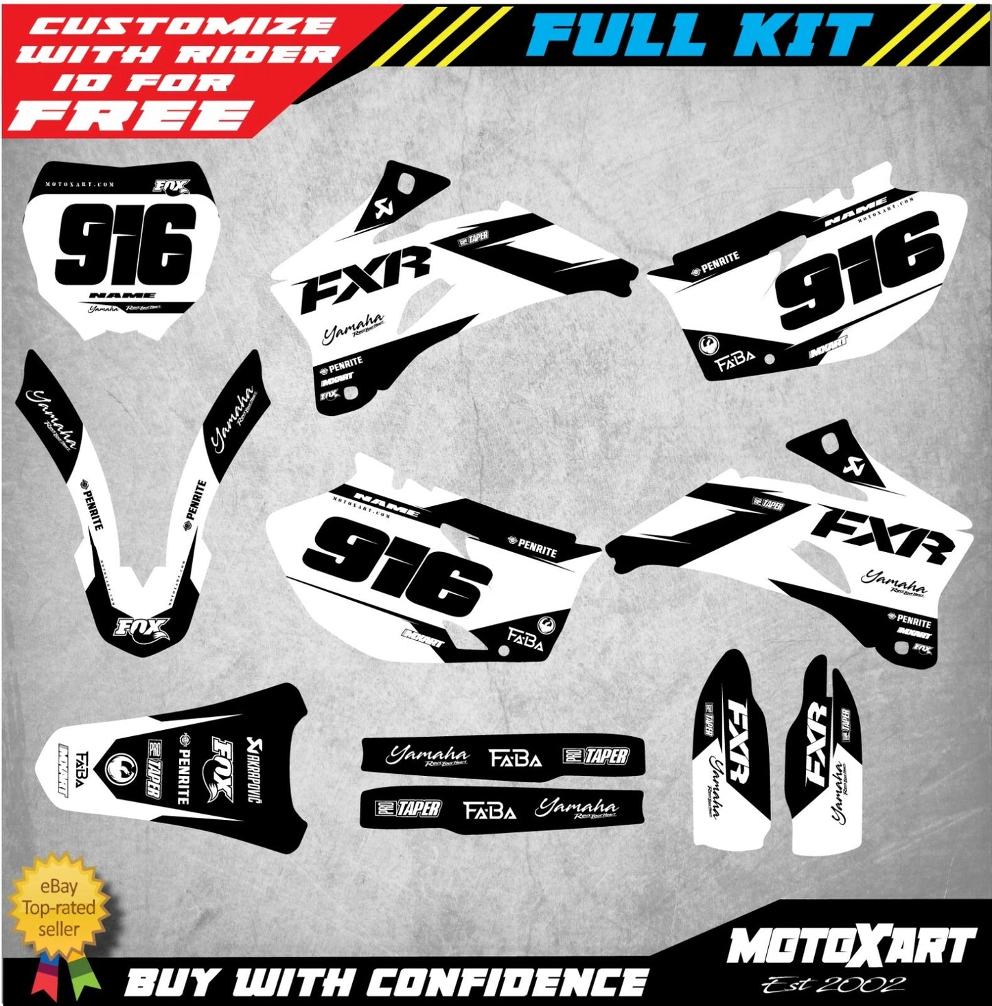 Custom Graphics Kit for Yamaha YZF 450 2006-2009 - BURN STYLE Stickers