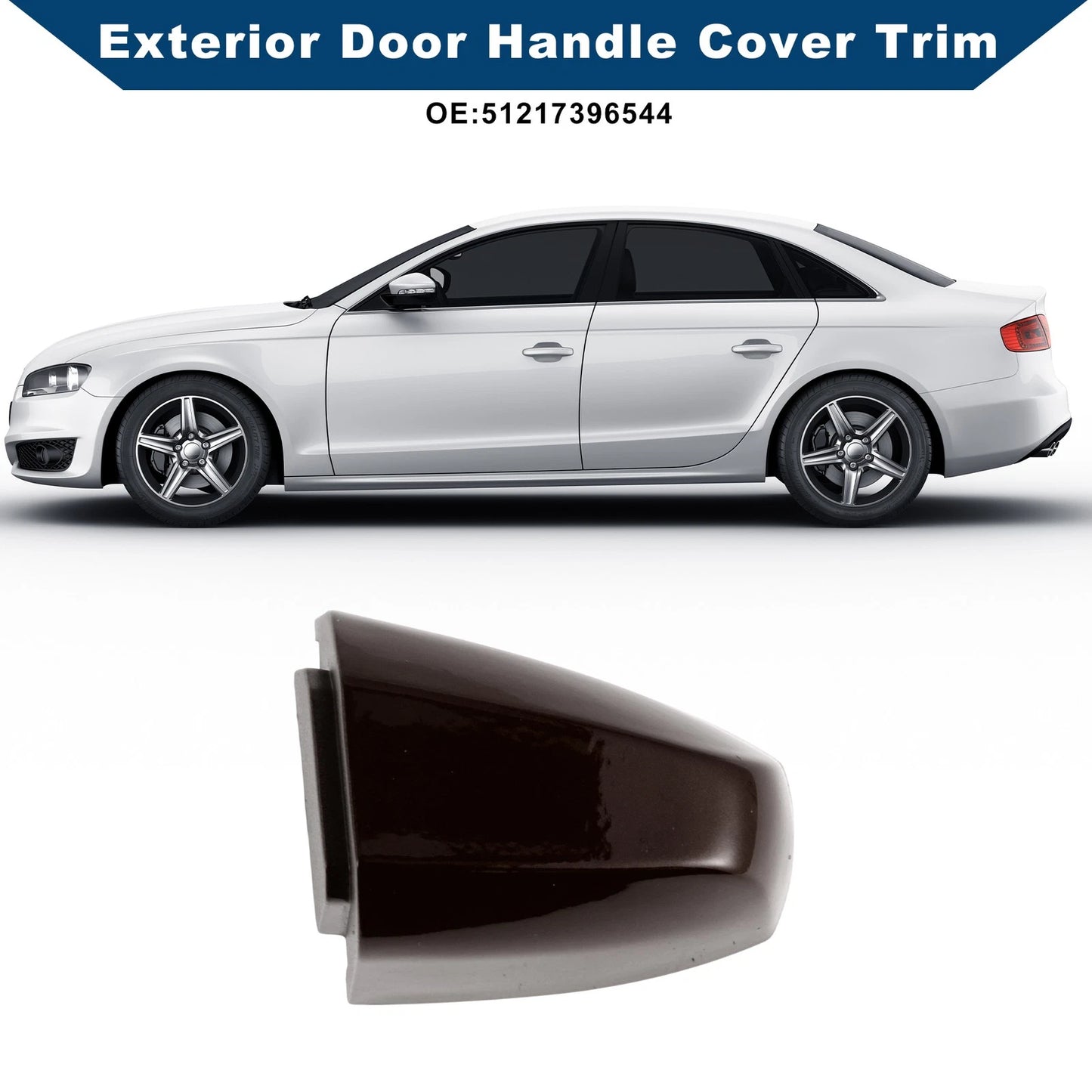Exterior Door Handle Cover Trim for BMW X1 X5 X6 2014-2019 ( Brown ABS)