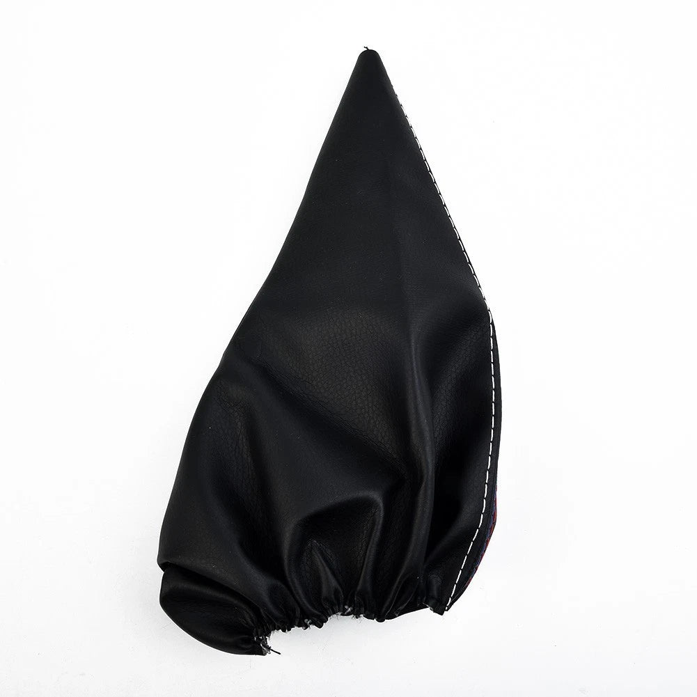 Set Gear Shift Knob and Handbrake Gaiter Black PU Leather for 3 Series E36