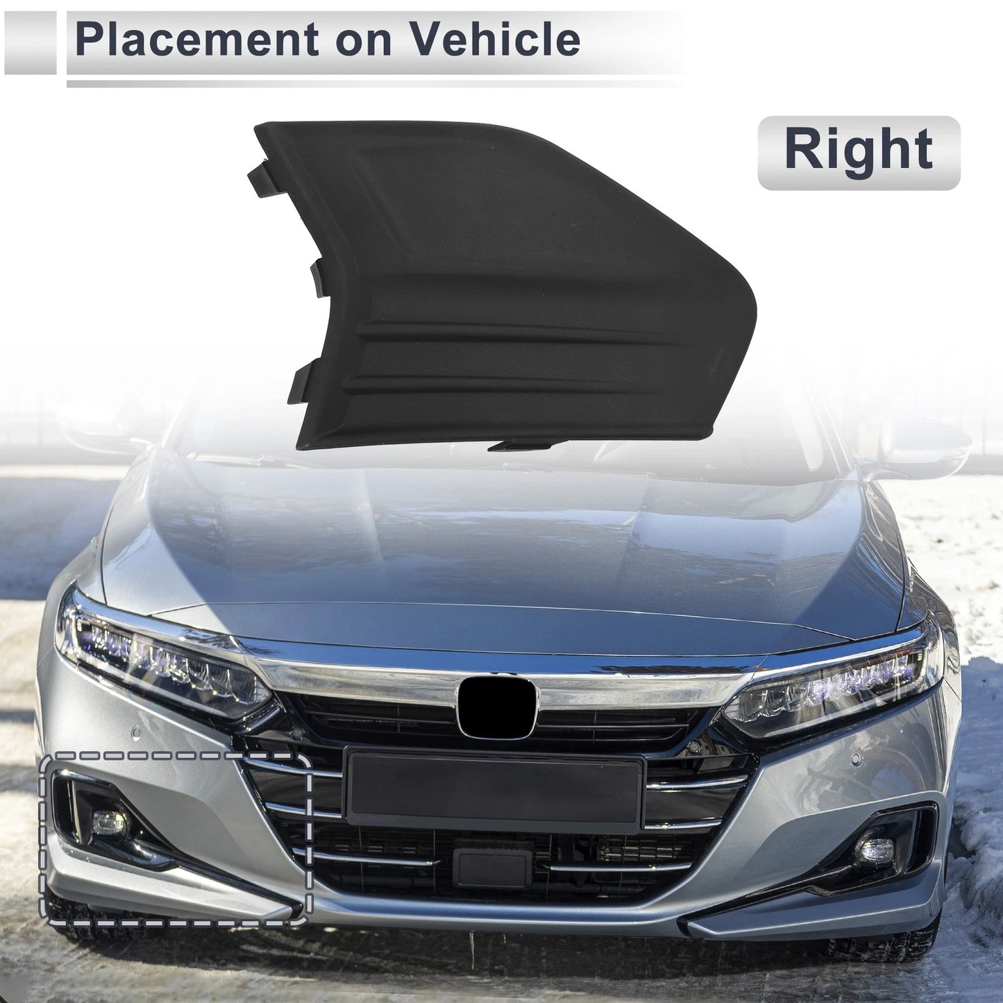 Front Right Fog Light Grill for Ford Fusion (2019-2020)