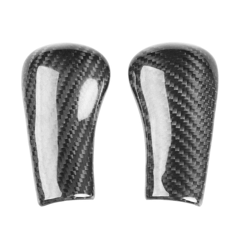 2 x Carbon Fiber Console Gear Shift Knob Covers for Nissan GTR R32 R33 R34