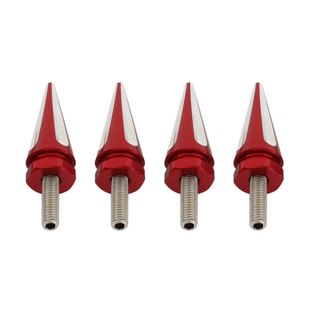 4 x Windscreen Screw Bolts Red Spike for Harley Touring Road Glide (1998-2025)