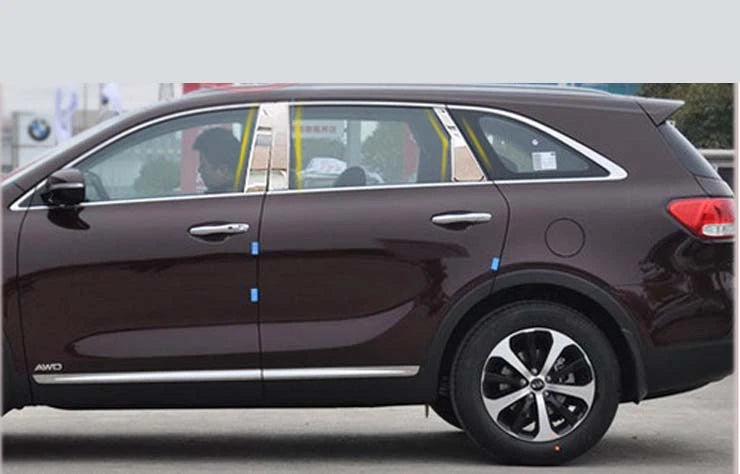 Steel Window Pillars Central Cover Trim for KIA SORENTO (2015-2017)