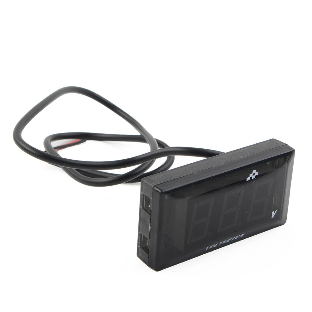 12V Digital LED Display Voltmeter Gauge for Motorcycle - Green