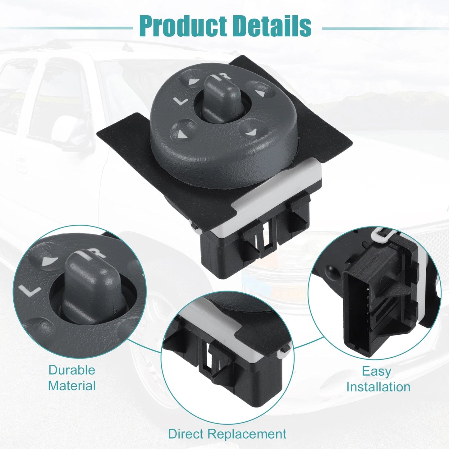 1Set Rear View Mirror Remote Control Switch for GMC