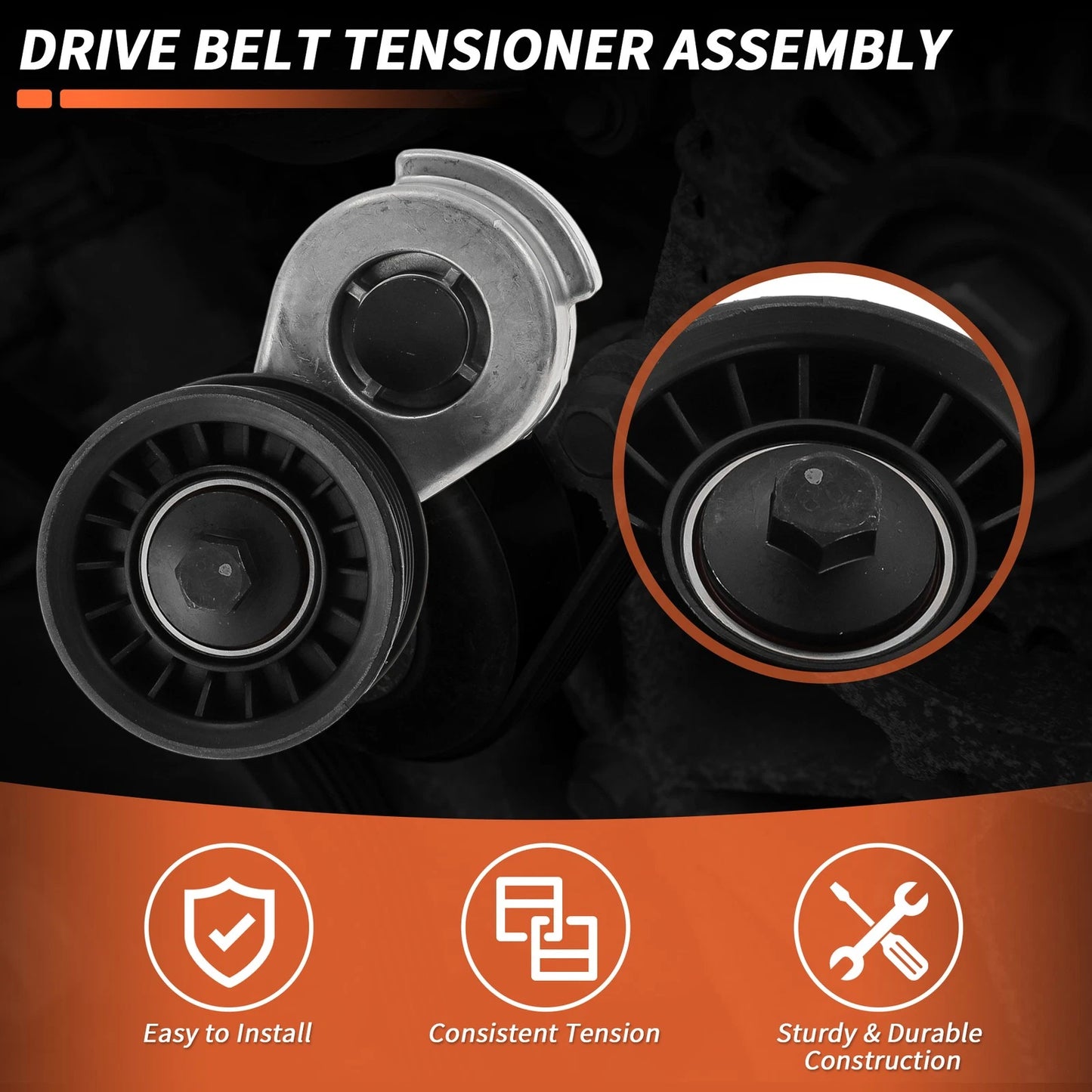 1 Set Drive Belt Tensioner Kit for Dodge Ram 1500 Truck (97-01)