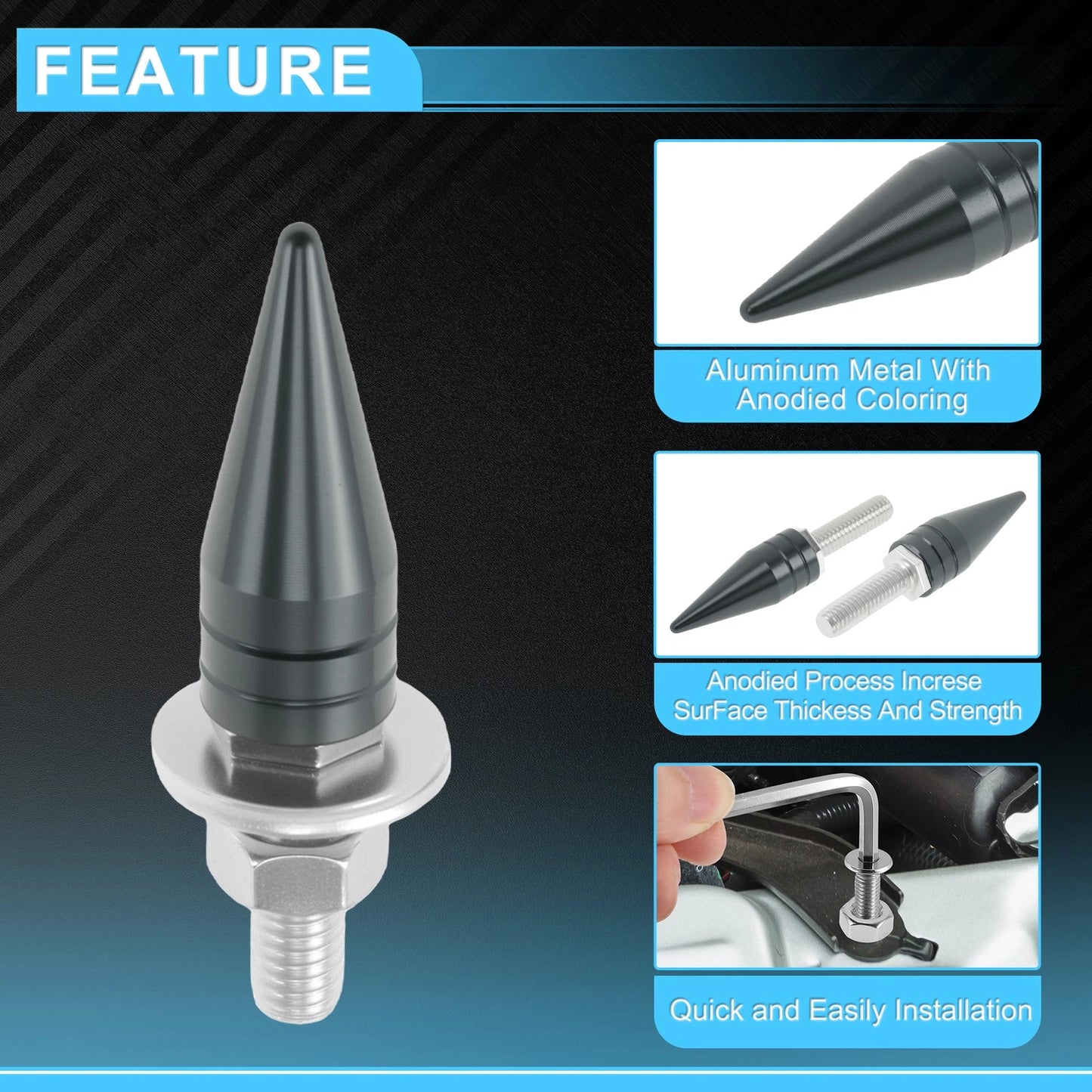 M6 / 4pcs 5.4cm / License Plate Screws Cover for Universal Motorcycle