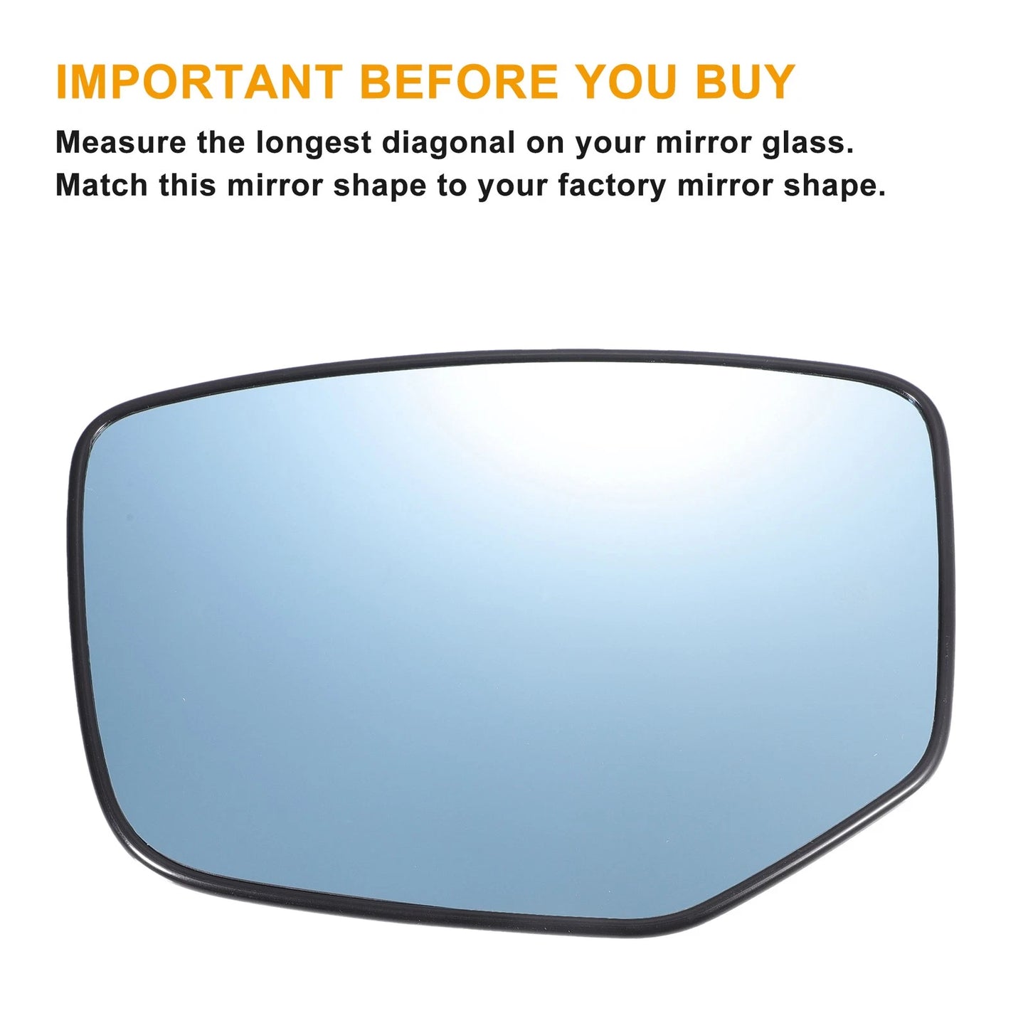 Left Side Blue Heated Mirror Glass for Honda Accord (2008-2010)