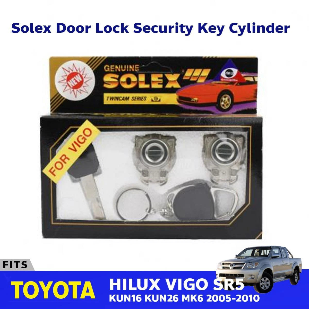 Solex Door Lock Key Security Fits Toyota Hilux Vigo SR5 KUN16 2D UTE 2004-10 D06