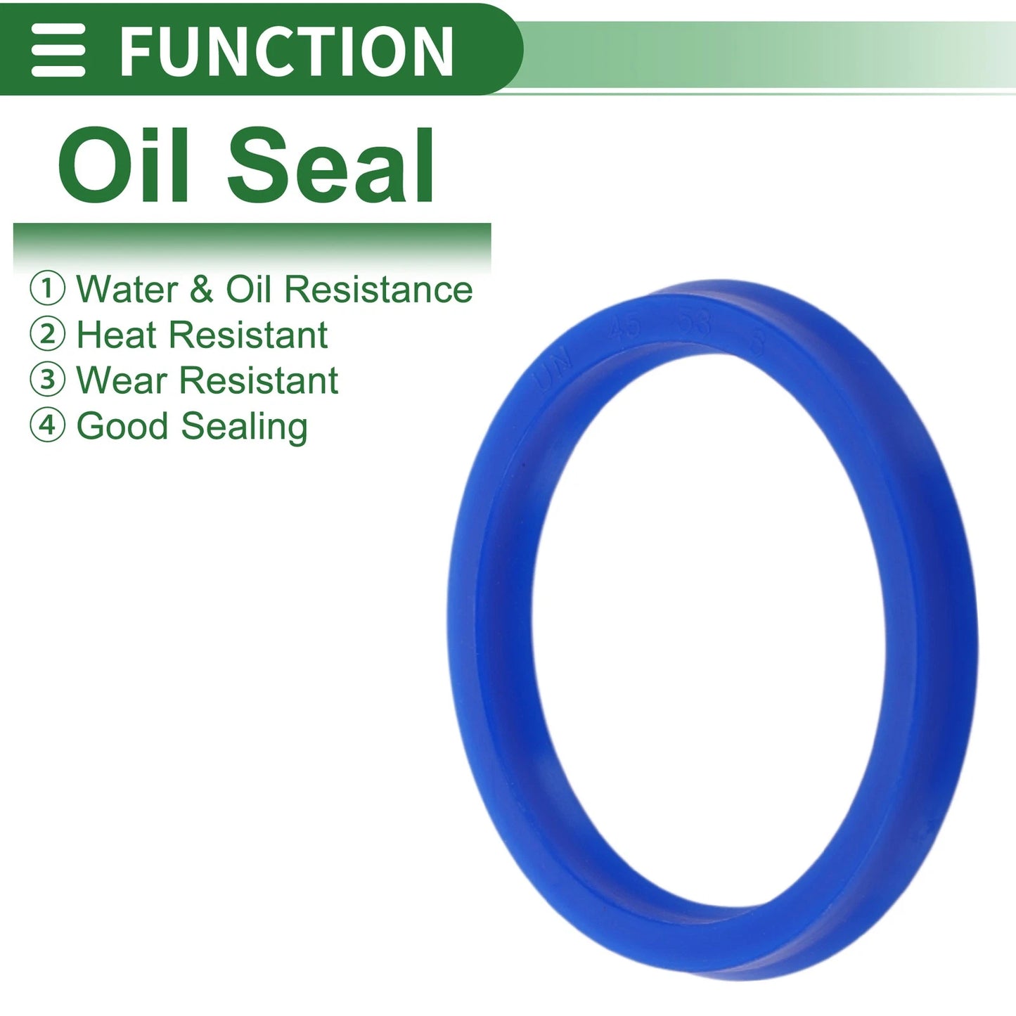 Oil Seal 5 Pcs 45x53x6mm Seal Ring Rotary Shaft TPU for Universal