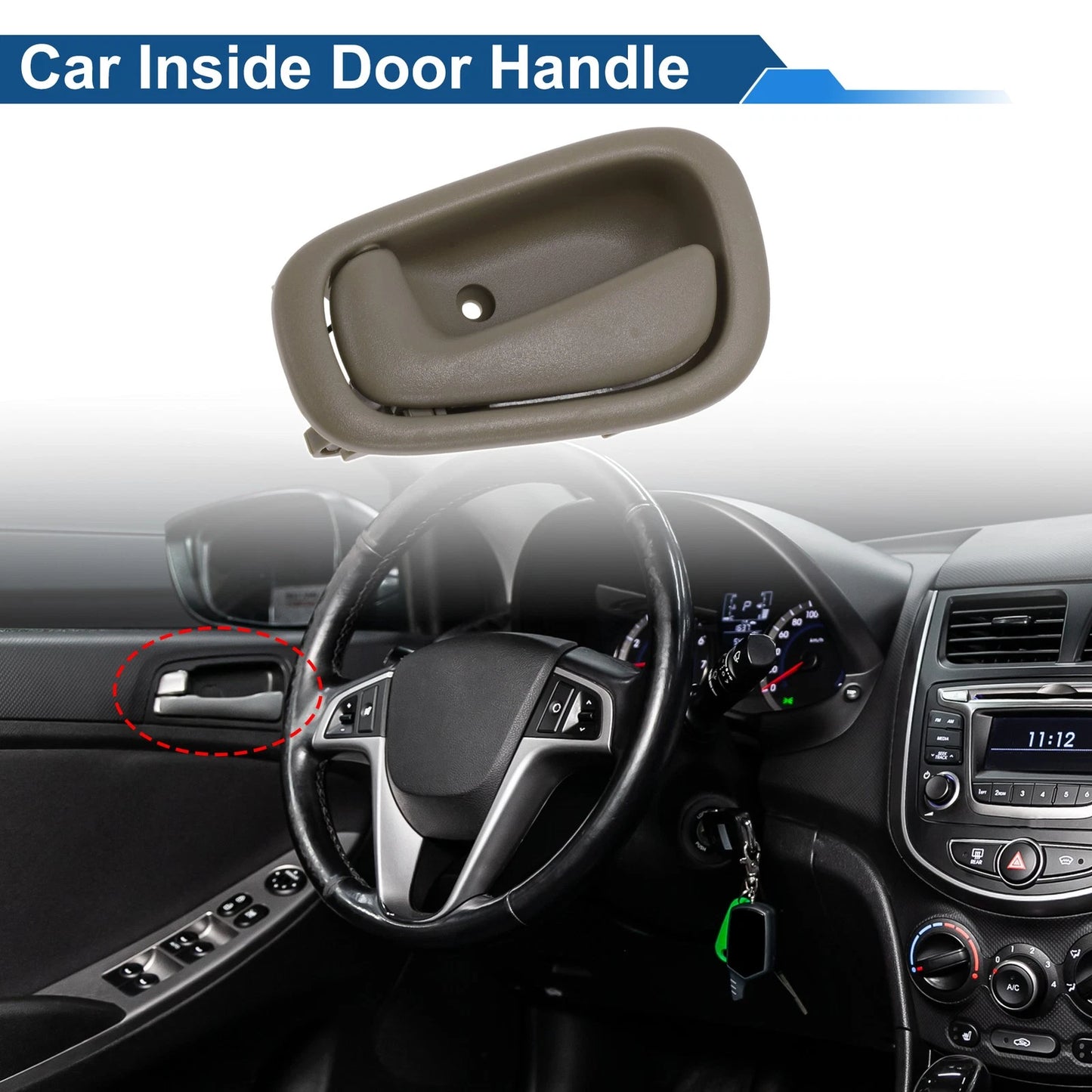 Front Passenger Side Interior Door Handle for Toyota Corolla (1998-2002)
