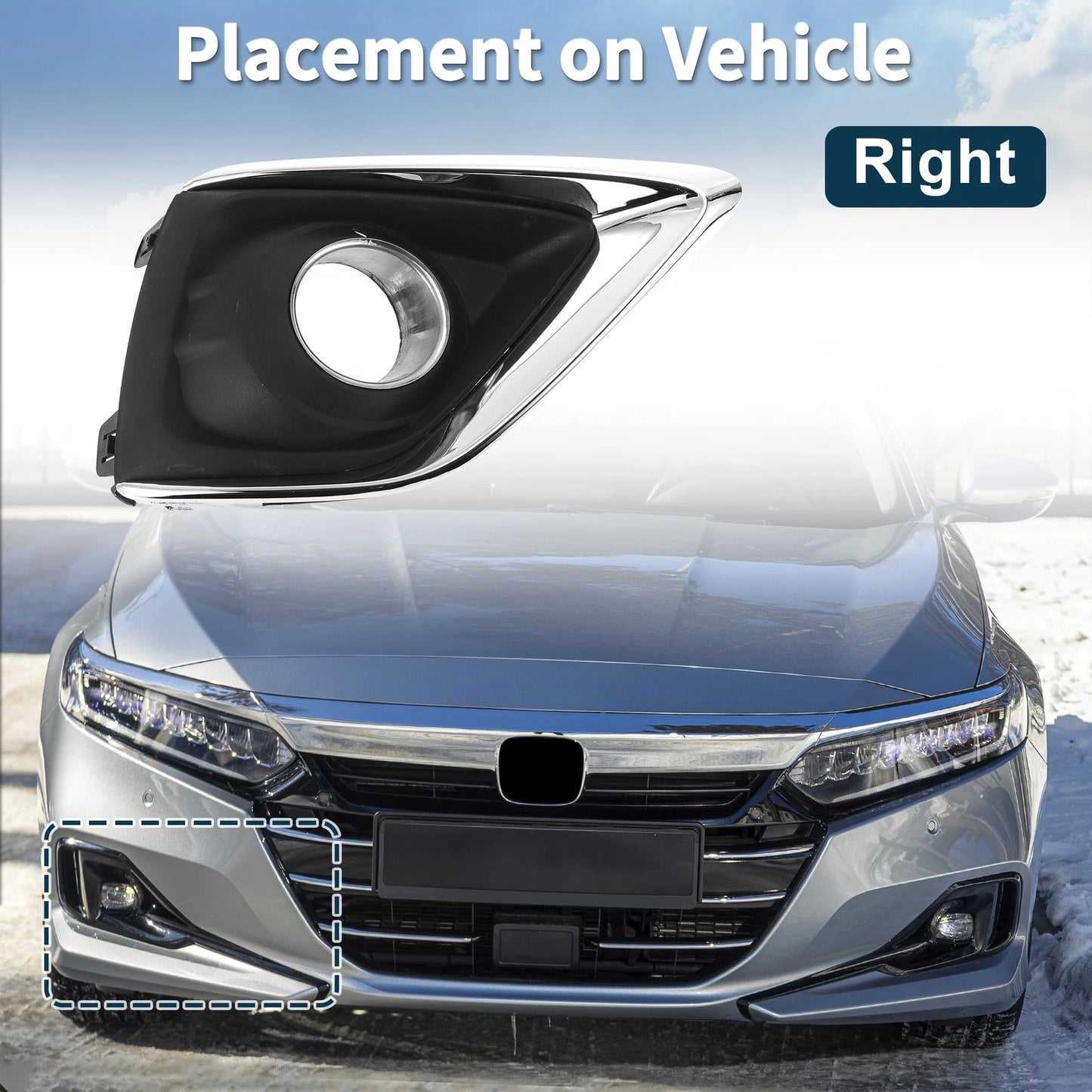 1 Pc Car Front Right Fog Light Grill for Buick Envision (2019–2020)