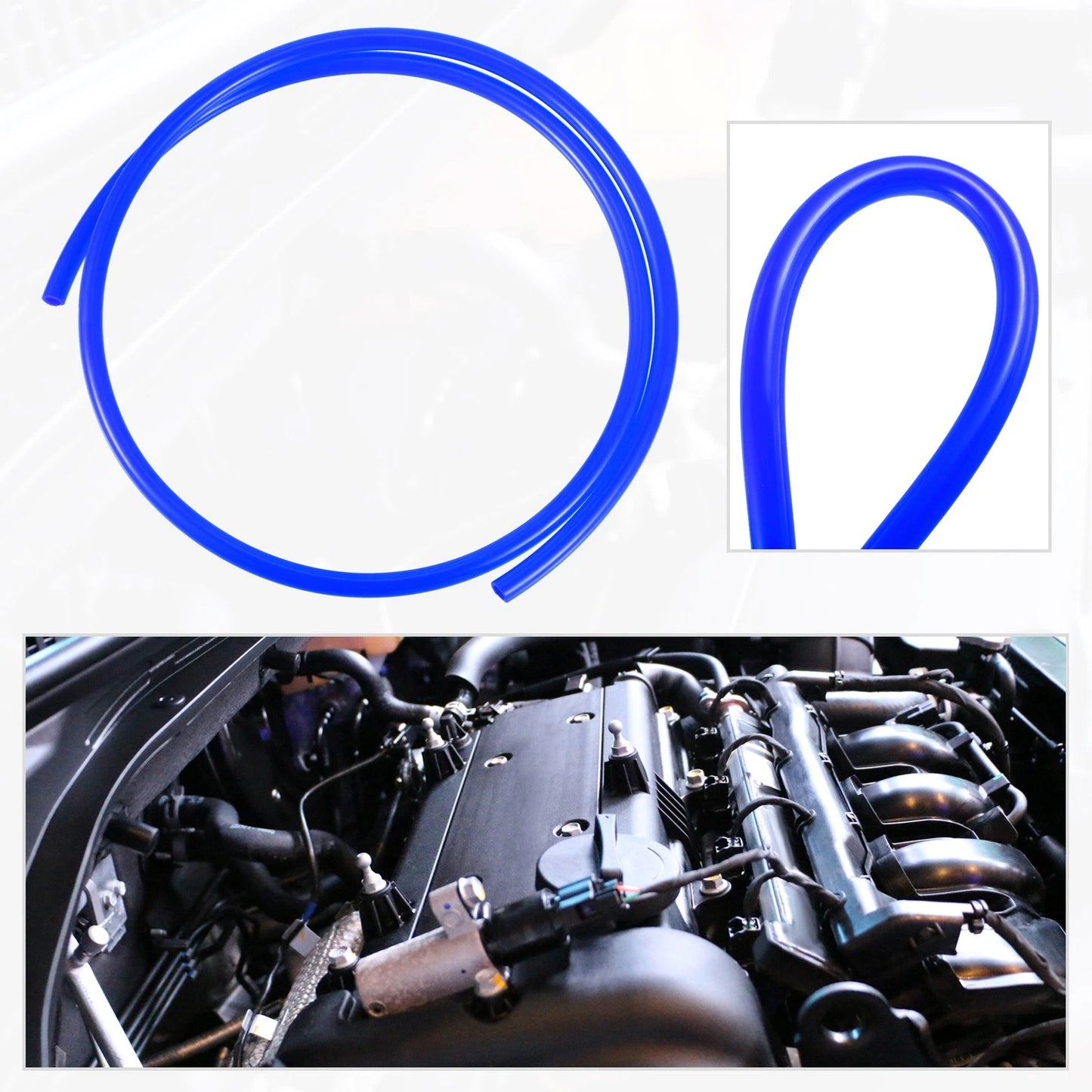 Fuel Vent Line Hose 0.31'' x 3ft Blue for Motorcycle Dirt Bike