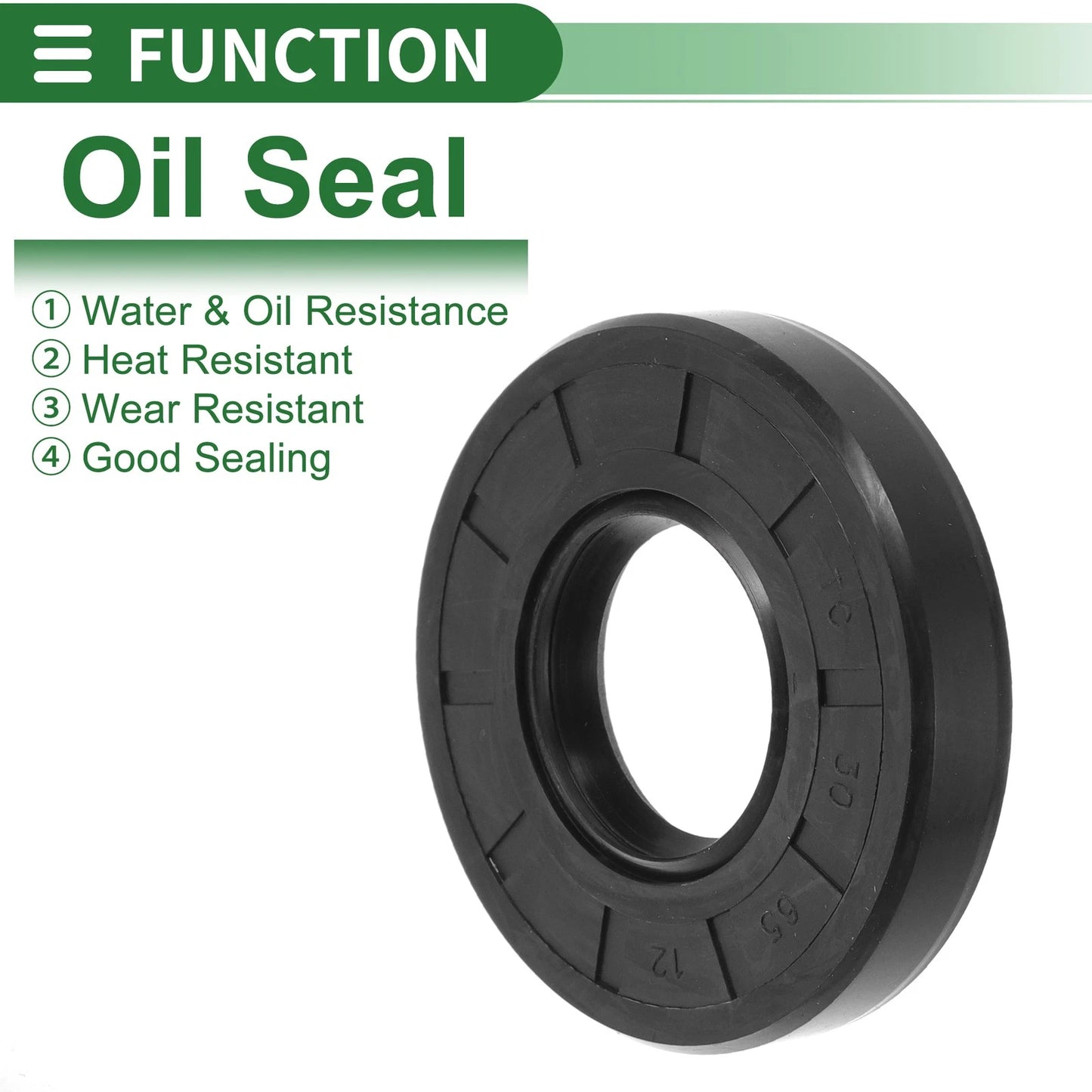 Oil Seal 30x65x12mm Black 5 pcs Seal Ring Rotary Shaft NBR Rubber
