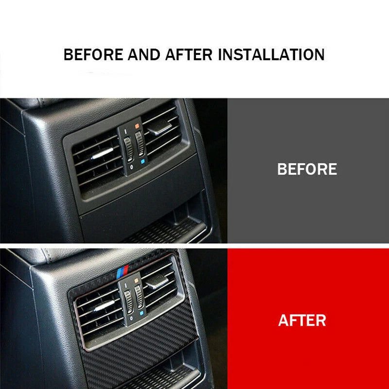 Real Carbon Fiber Rear Air Vent Outlet Cover Trim for BMW 3 Series E90 (2007-2013)