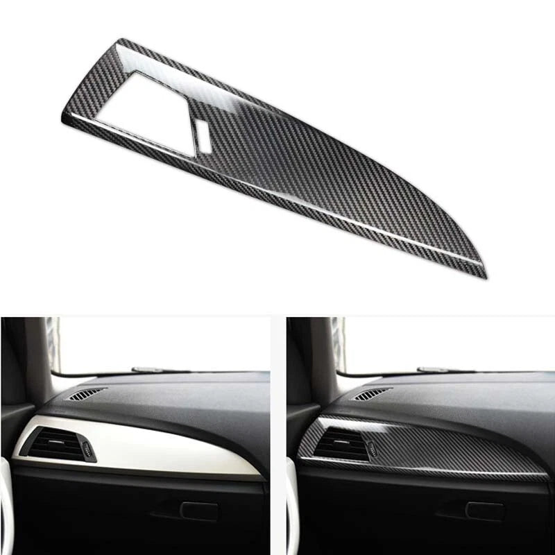 RHD Carbon Fiber Center Console Dashboard Cover Trim Fit For BMW F20 F22