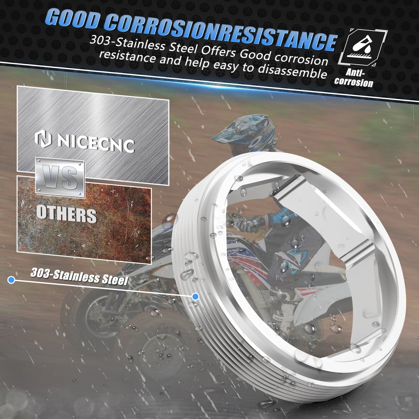 Steering Stem Bearing Holder Nut for Yamaha Raptor 700/700R, 660/660R, YFZ450 (2006-2023)