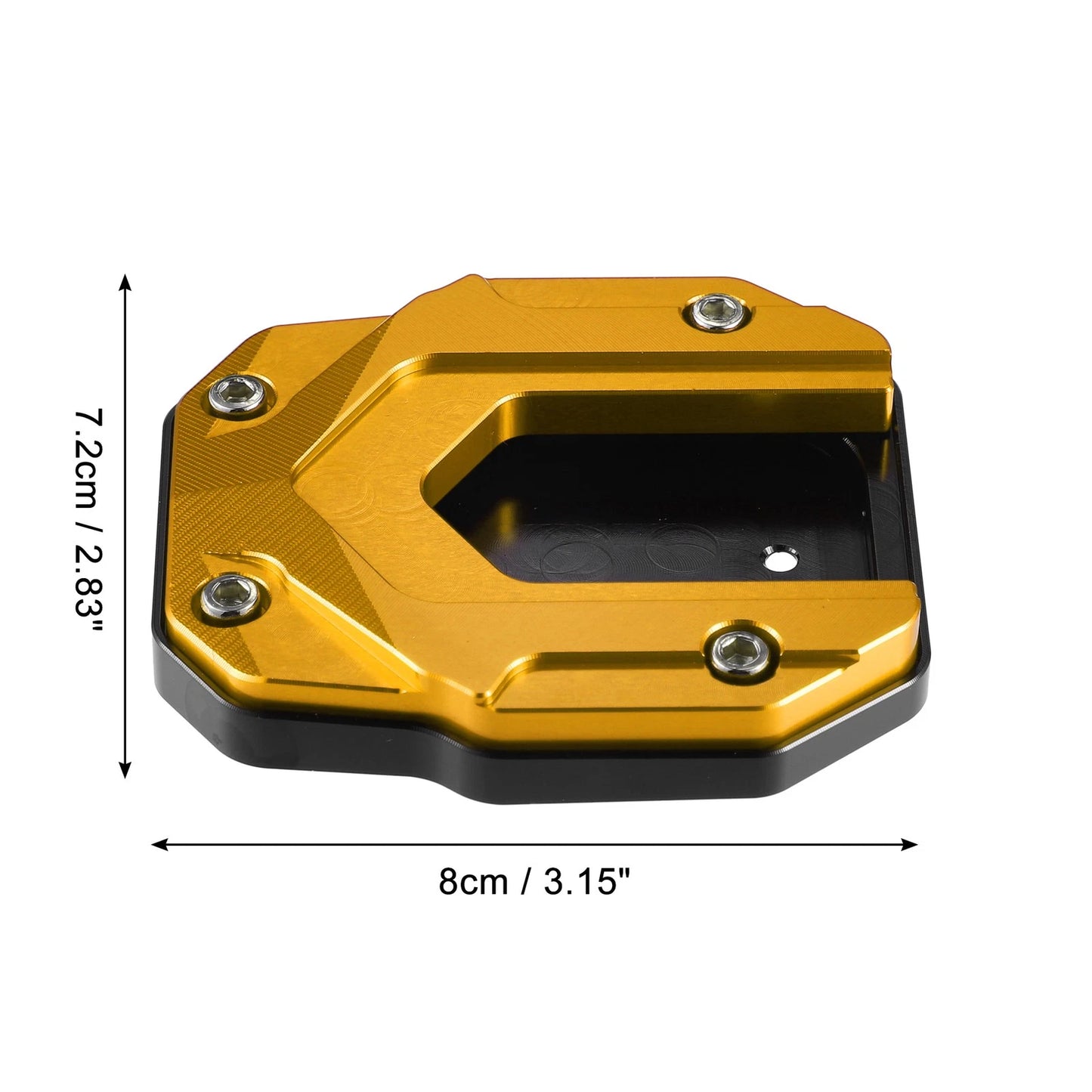 Set Aluminum Alloy Motorcycle Kickstand Plate Pad for BMW with Wrench Gold