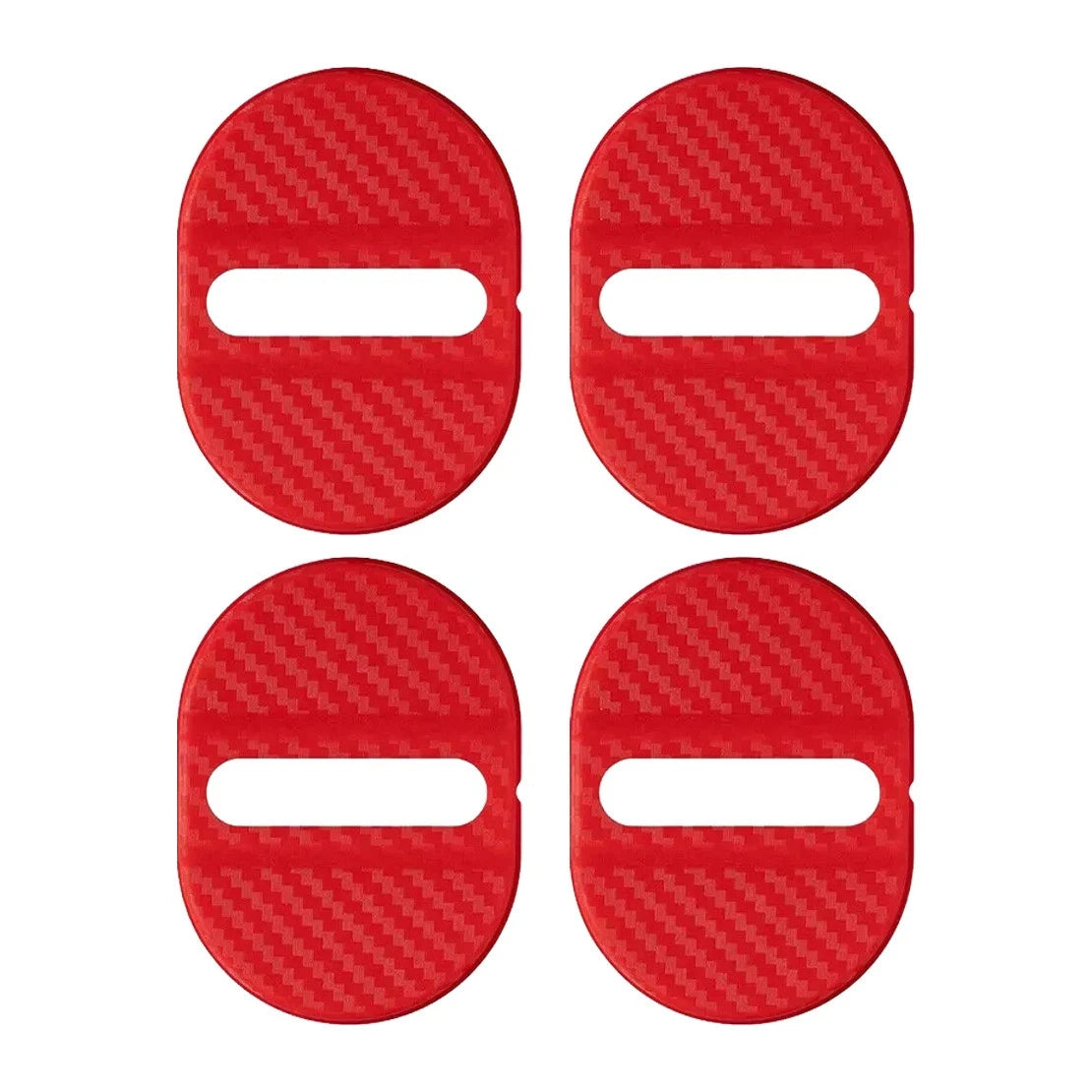 4pcs Carbon Fiber Car Door Lock Covers for Anti-Rust Protection